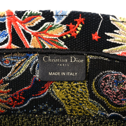 Christian Dior Canvas Zodiac Fantastico Embroidered Medium Book Tote Black Multicolor 6 of 11