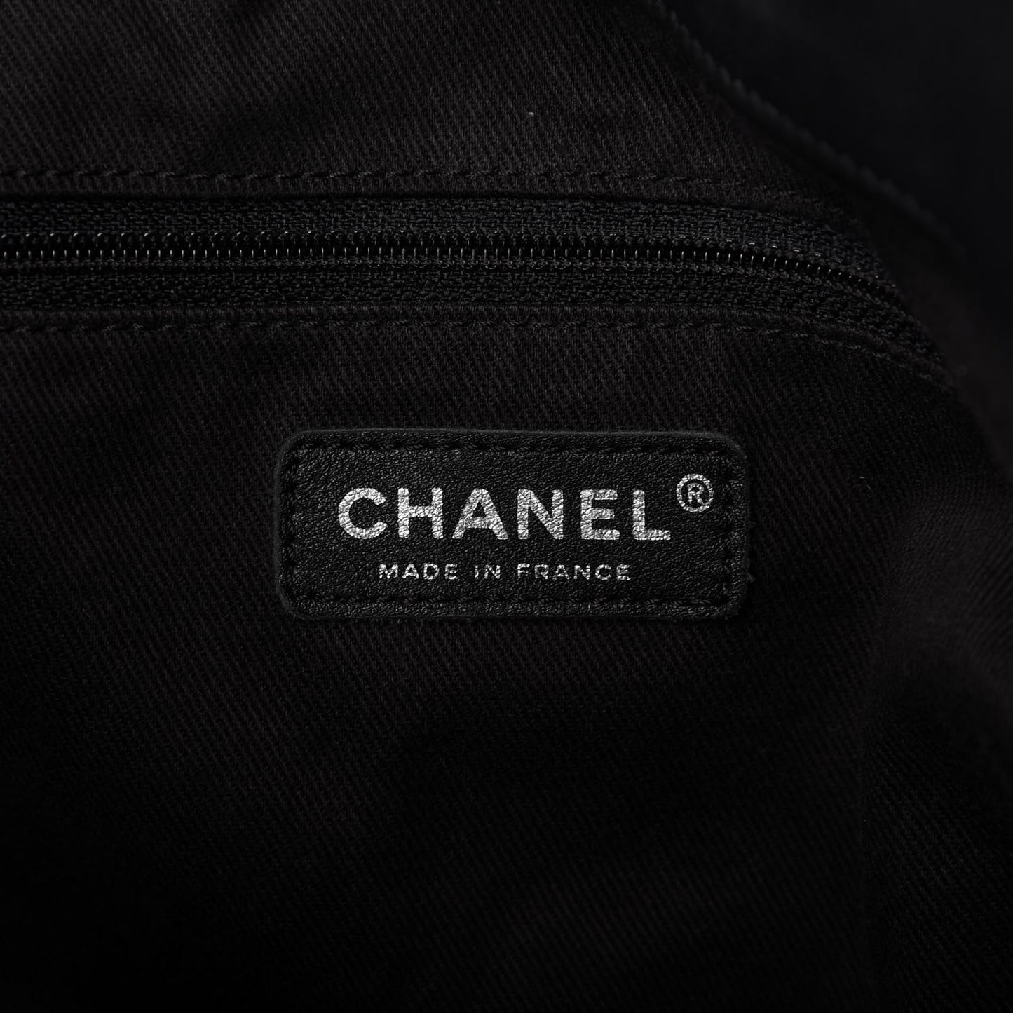 Calfskin Drawstring CC Bucket Bag Black