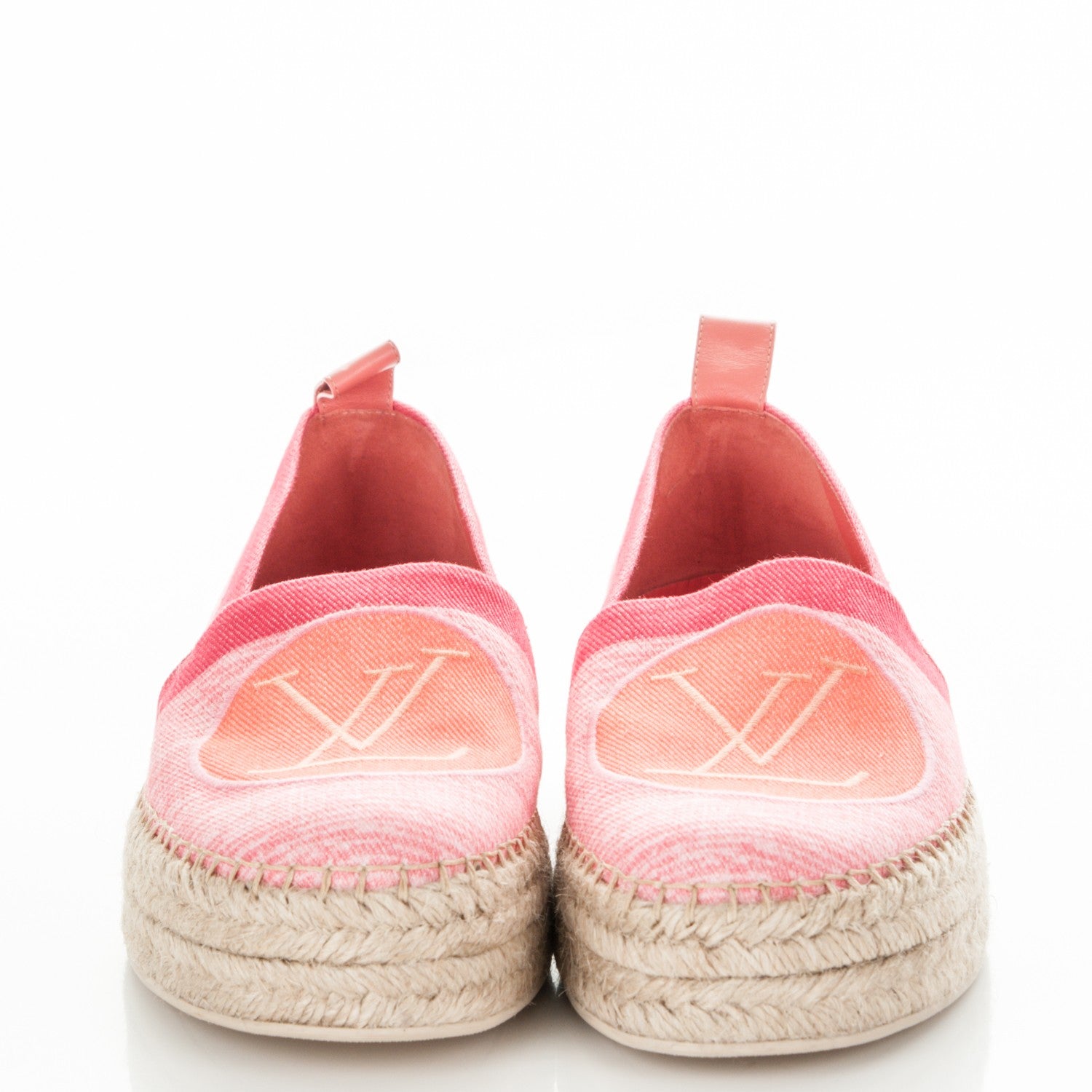 Louis Vuitton Canvas Blue Shore Espadrille Flats 40 Corail 2 of 8