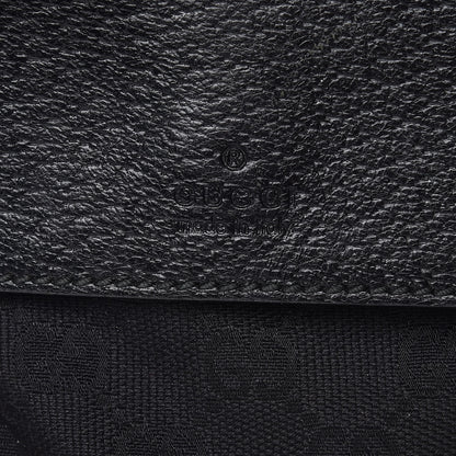 Gucci Monogram Web Medium Double Pocket Messenger Bag Black 11 of 14