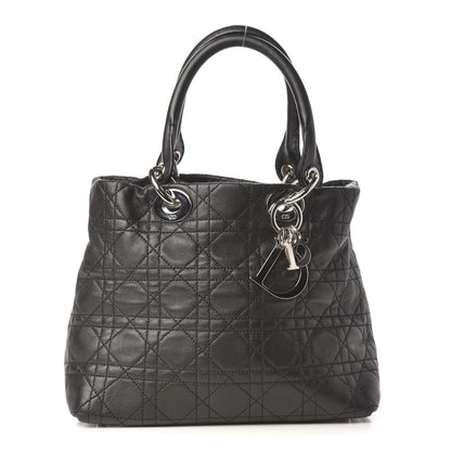 Christian Dior Lambskin Cannage Small Soft Lady Dior Tote Black 1 of 8