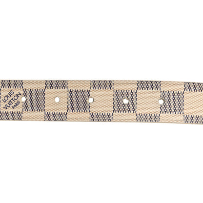 Louis Vuitton Damier Azur LV Paris Buckle Belt 80 32 Gold 5 of 5