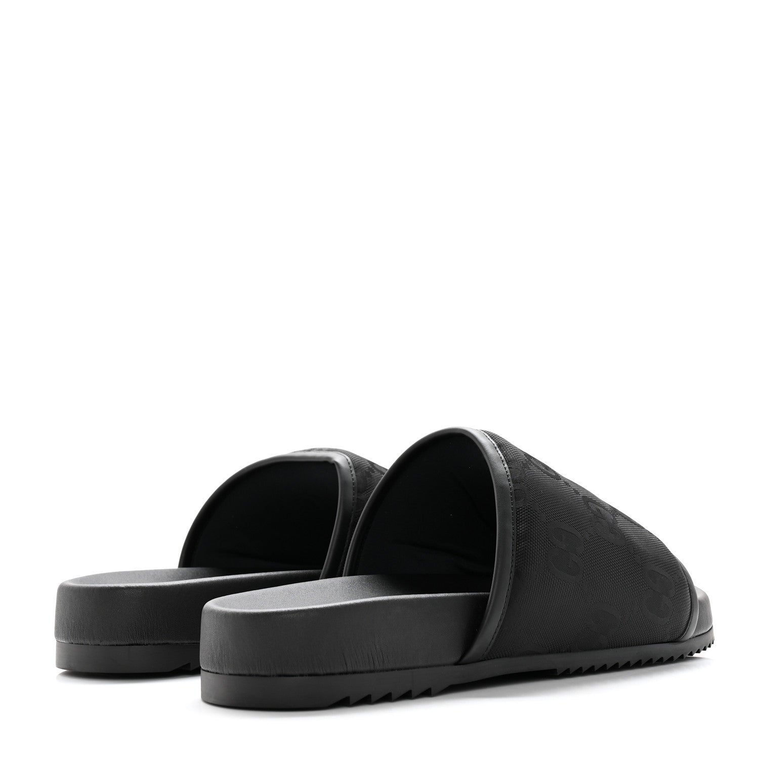 Gucci Econyl Nylon Demetra GG Monogram Mens Off the Grid Slide Sandals 9 Black 4 of 9