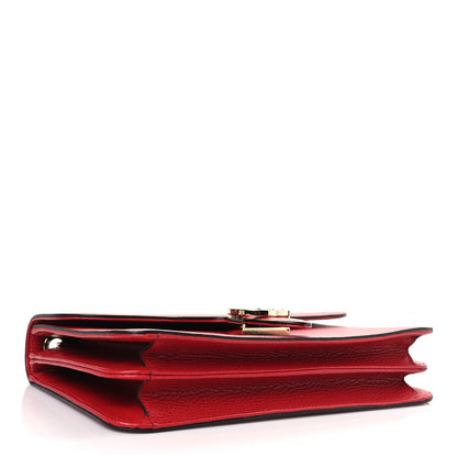 Gucci Dollar Calfskin Interlocking G Shoulder Bag Red 4 of 9