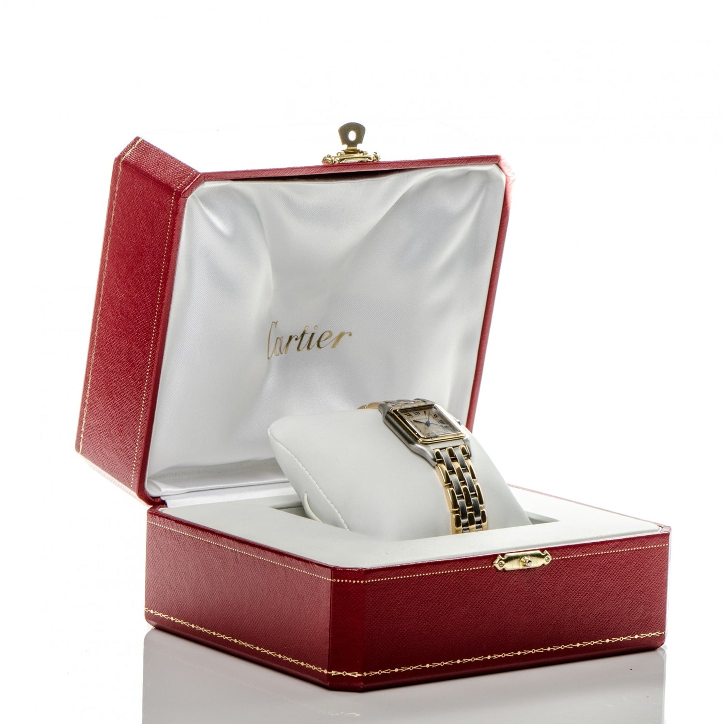 Stainless Steel 18K Yellow Gold 27mm Panthere Quartz Watch