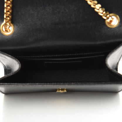 Saint Laurent Grain De Poudre Small Monogram Kate Satchel Black 5 of 13
