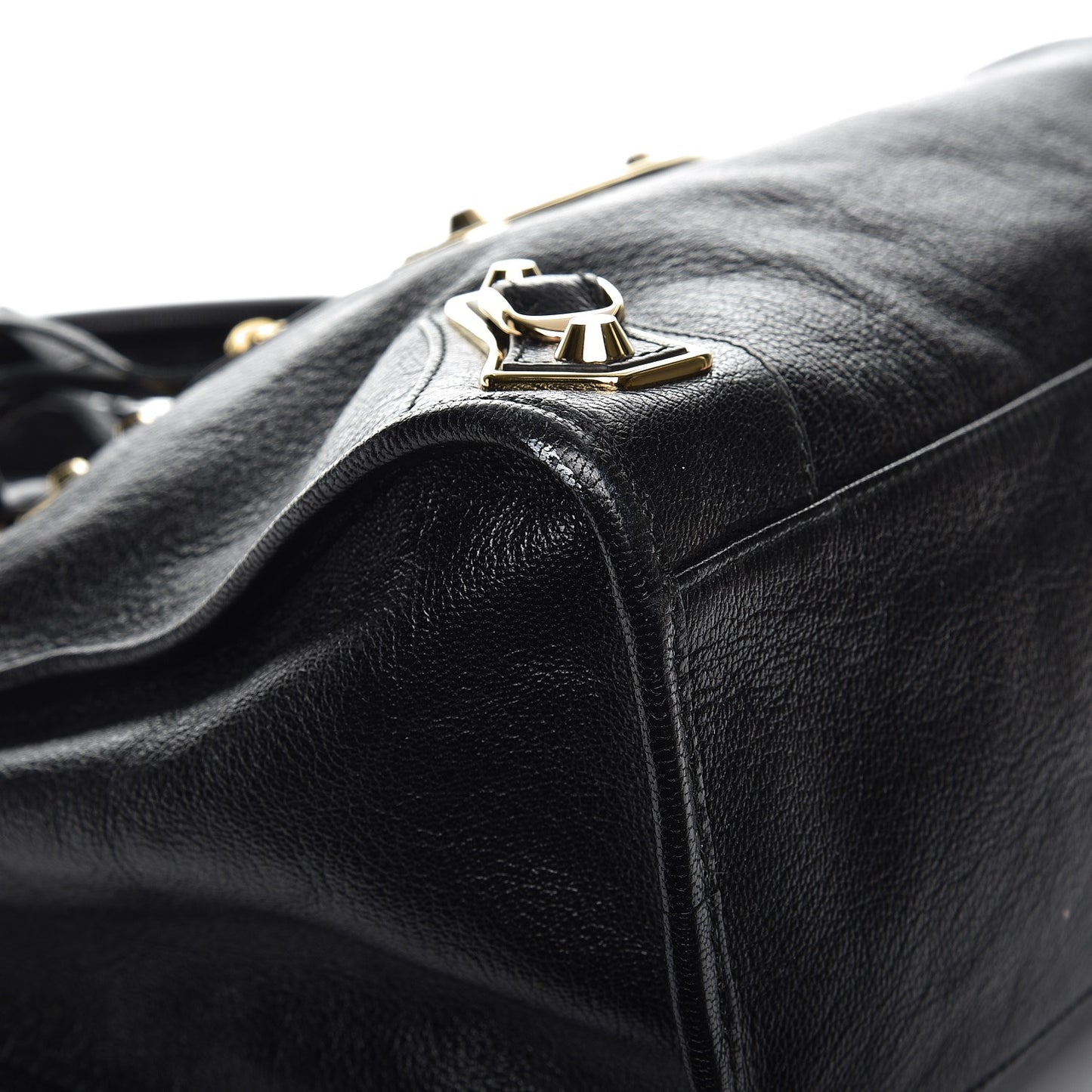 Chevre Gold Metallic Edge Hardware City Black
