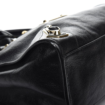 Balenciaga Chevre Gold Metallic Edge Hardware City Black 9 of 12