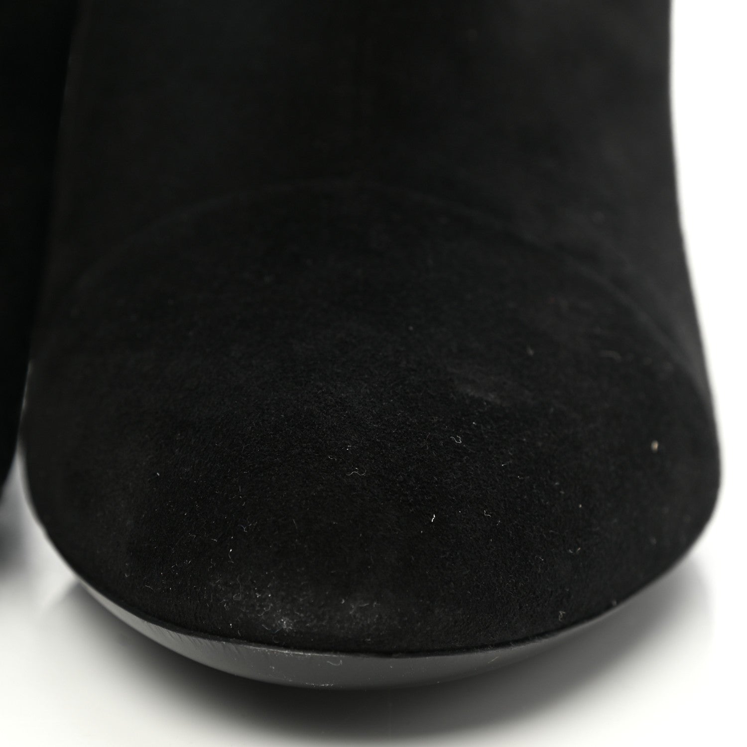 Louis Vuitton Suede Monogram Uniformes Cap Toe Chelsea 75mm Ankle Boots 37.5 Black 7 of 8
