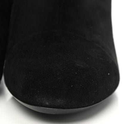 Louis Vuitton Suede Monogram Uniformes Cap Toe Chelsea 75mm Ankle Boots 37.5 Black 7 of 8