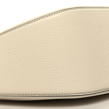 Valentino Garavani Grainy Calfskin Small Vlogo Moon Hobo Bag Ivory 8 of 10