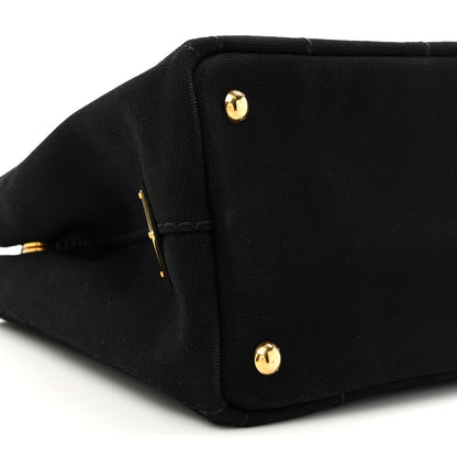 Prada Canapa Small Logo Tote Black Talco 9 of 10