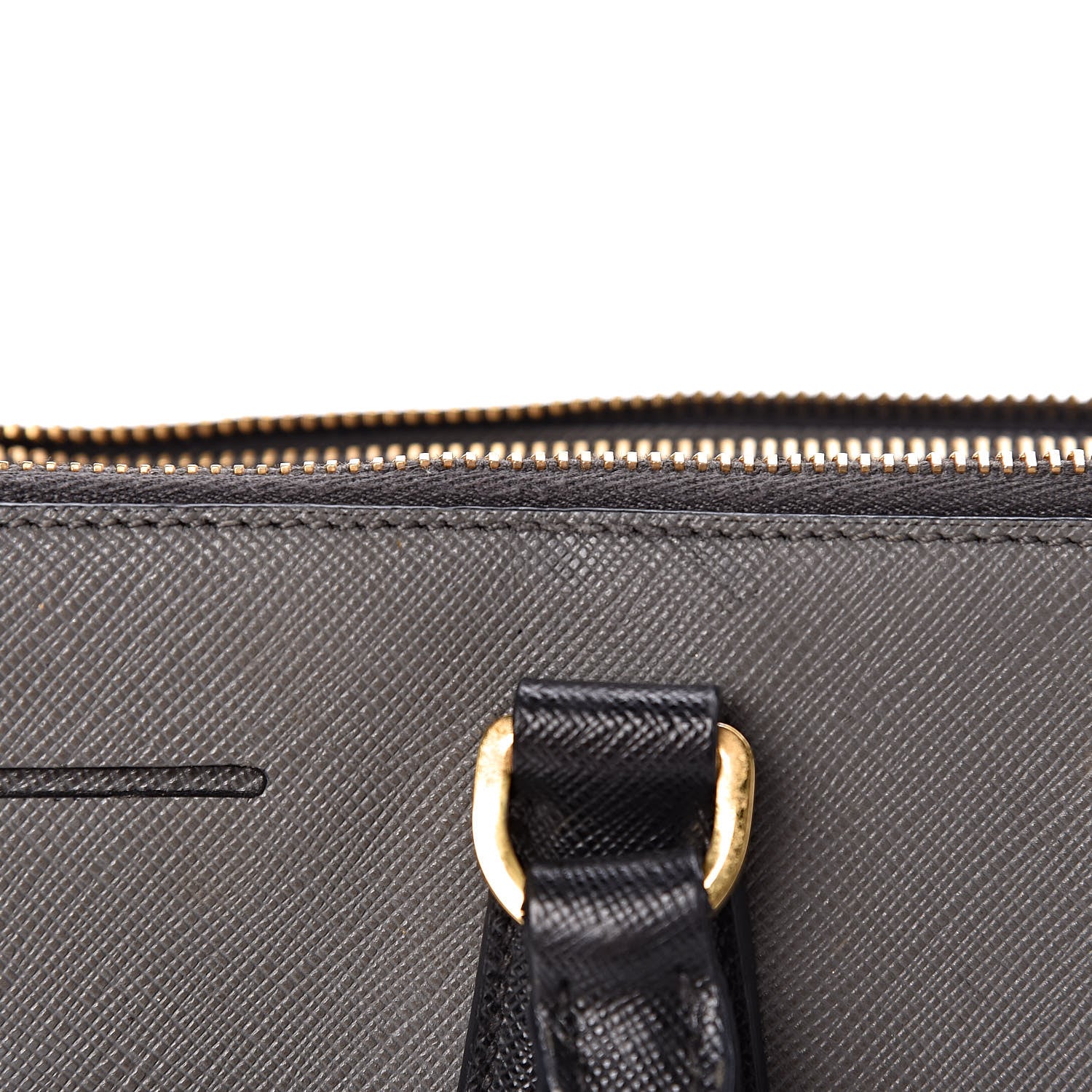 Prada Saffiano Lux Bi-Color Medium Tote Mercurio Black 14 of 21