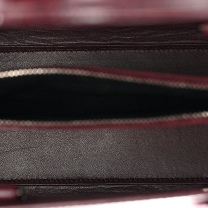 Saint Laurent Calfskin Crocodile Embossed Baby Sac De Jour Bordeaux 5 of 13