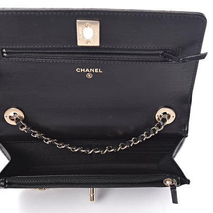 Chanel Lambskin Quilted Trendy CC Wallet On Chain WOC Black 5 of 11