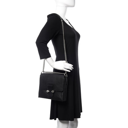 Alexander McQueen Grained Calfskin Twin Skull Crossbody Black 2 of 10