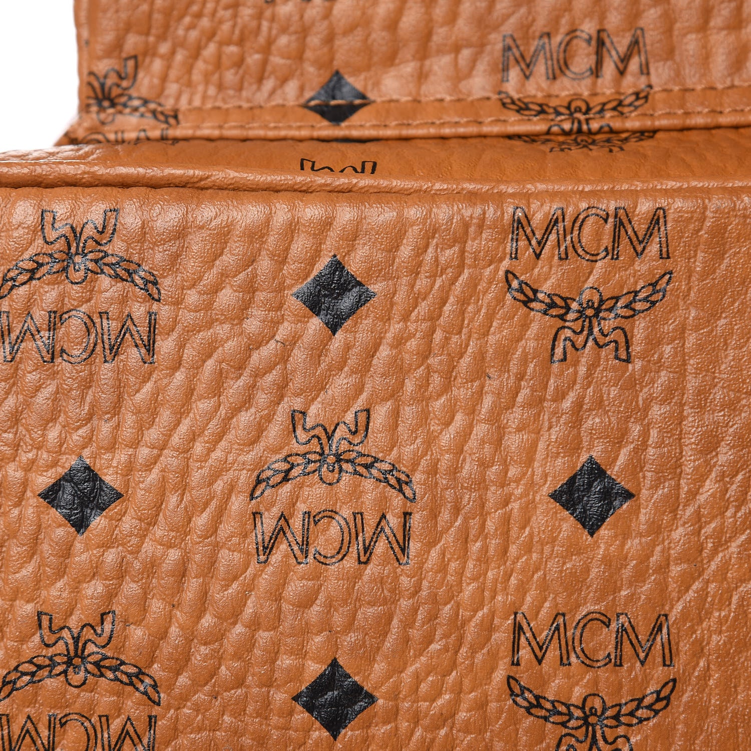 MCM Visetos Medium Side Studs Stark Backpack Cognac 8 of 10