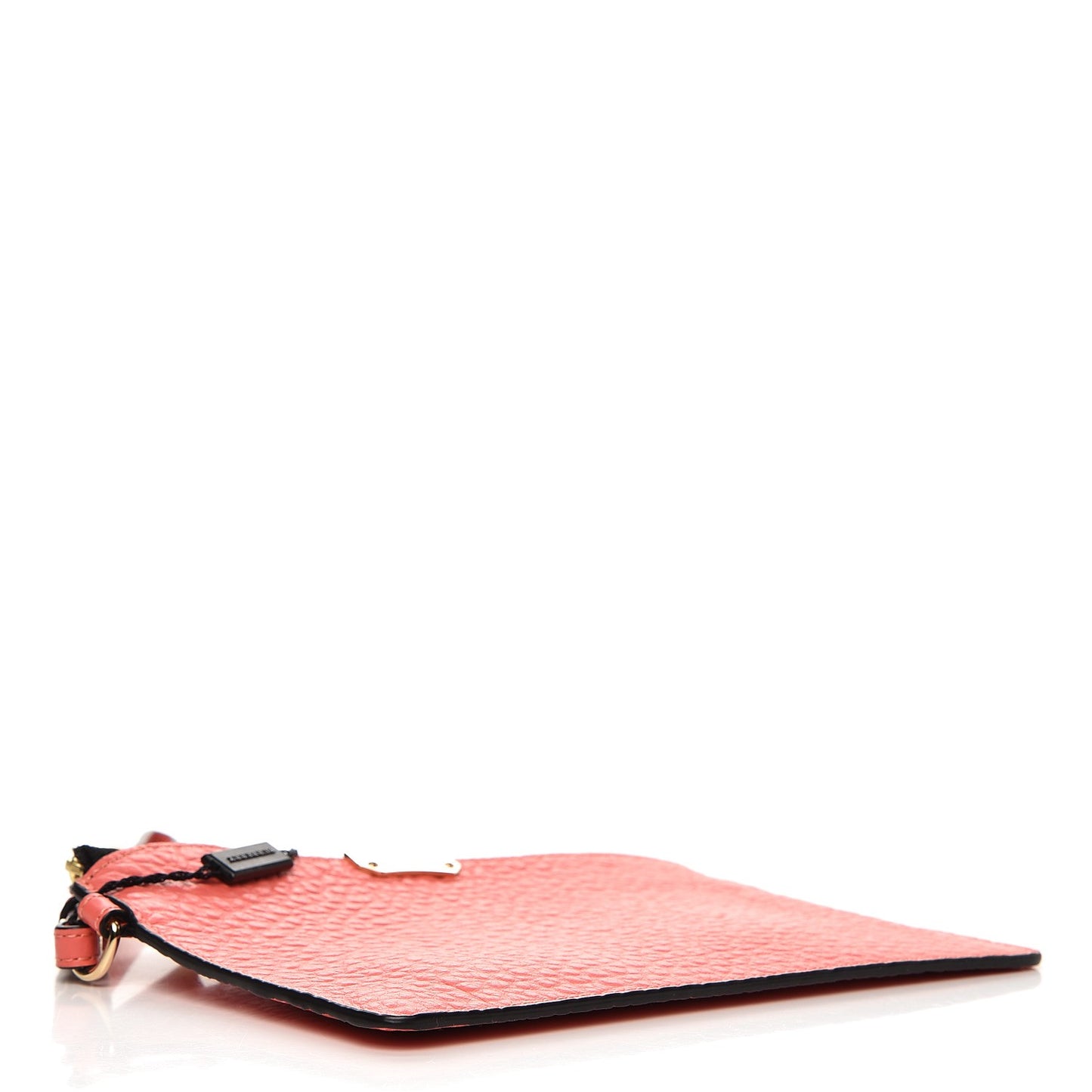 Signature Grain Calfskin Paige Wristlet Clutch Rose Pink