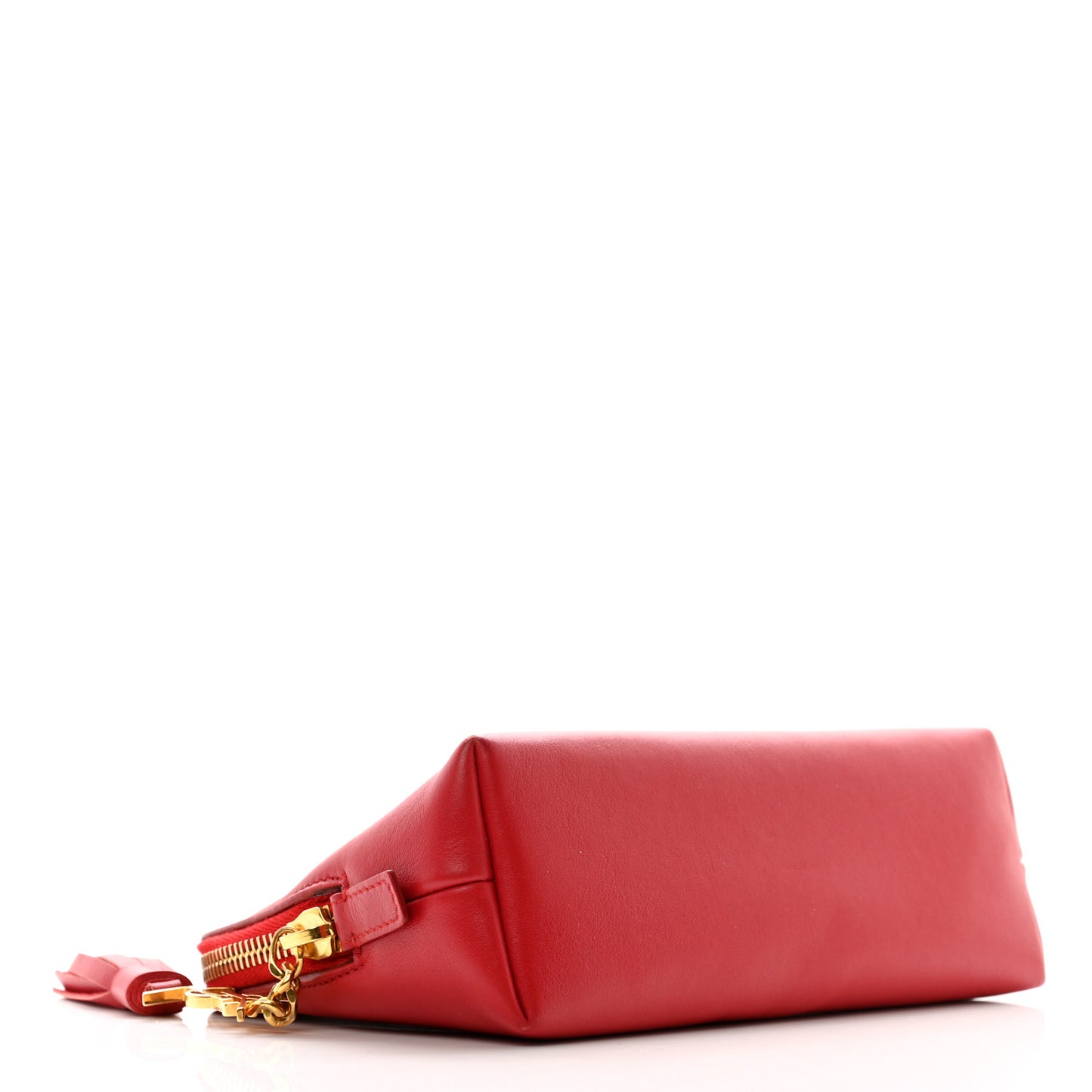 Calfskin Cosmetic Case New Red