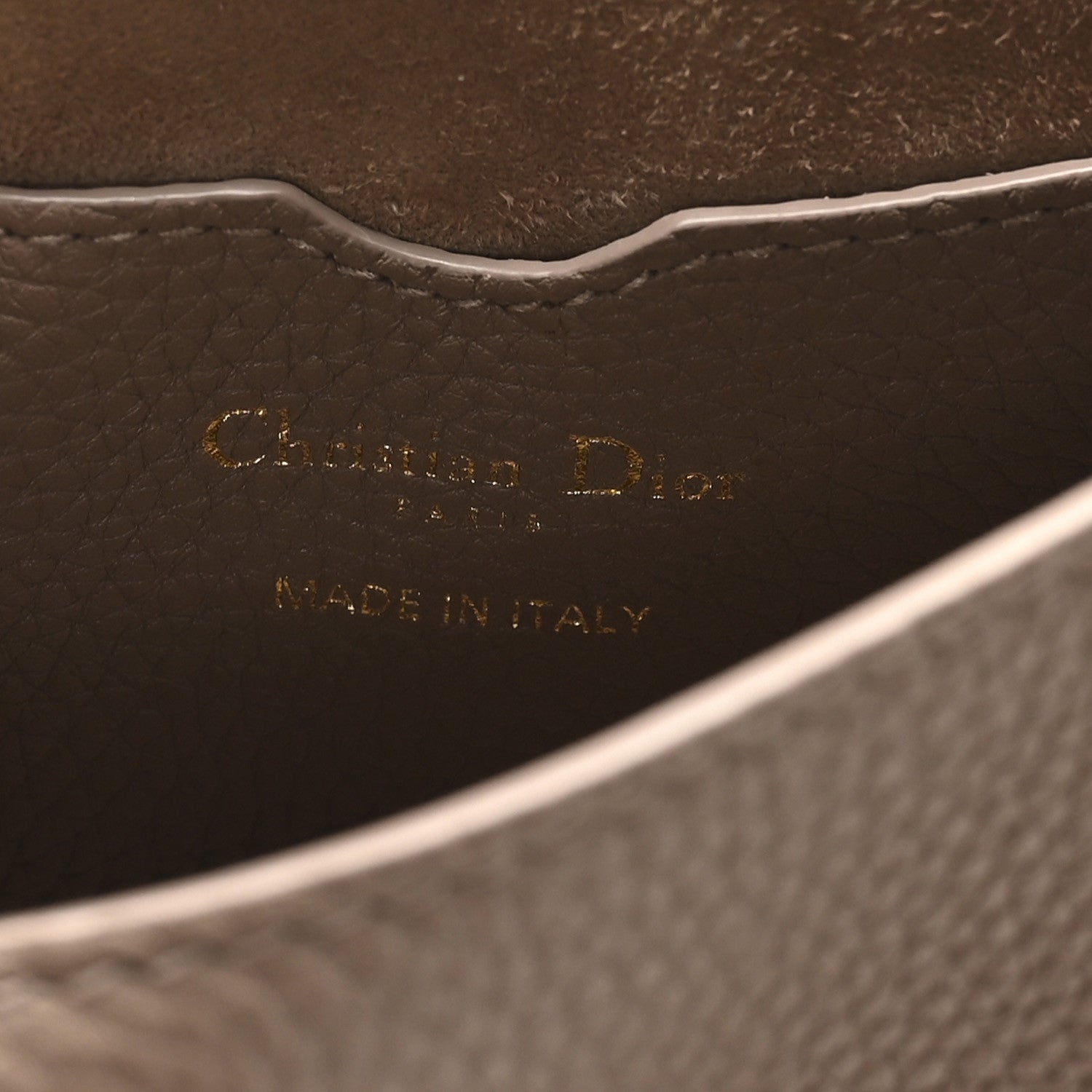 Christian Dior Grained Calfskin Medium Bobby Flap Warm Taupe 6 of 9