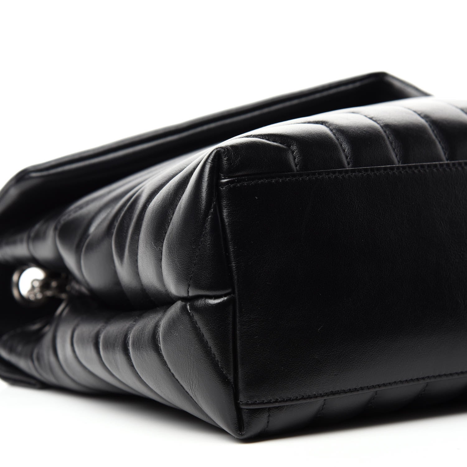 Saint Laurent Calfskin Y Quilted Monogram Medium Loulou Chain Satchel Black 6 of 11