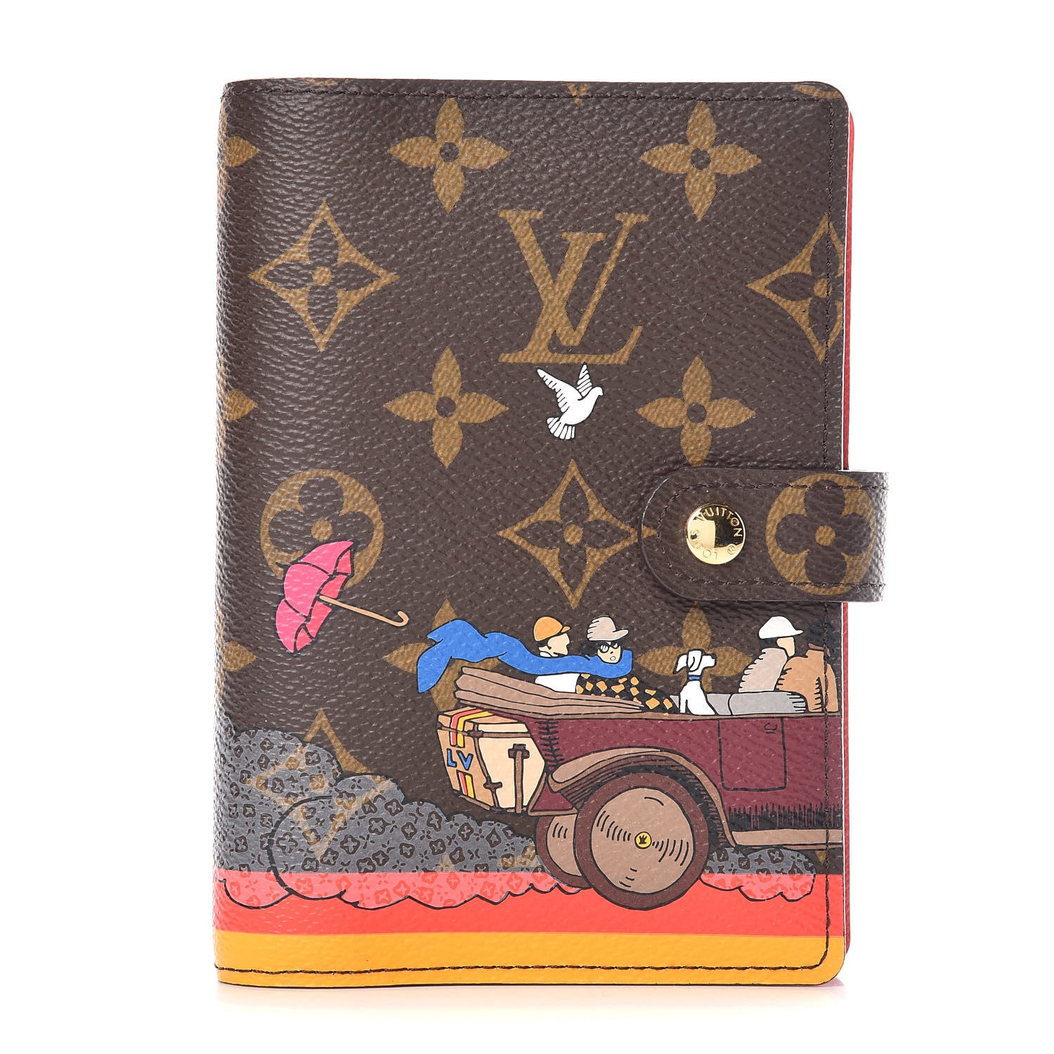Louis Vuitton Monogram 2015 Christmas Animation Small Ring Agenda Cover Poppy 1 of 8