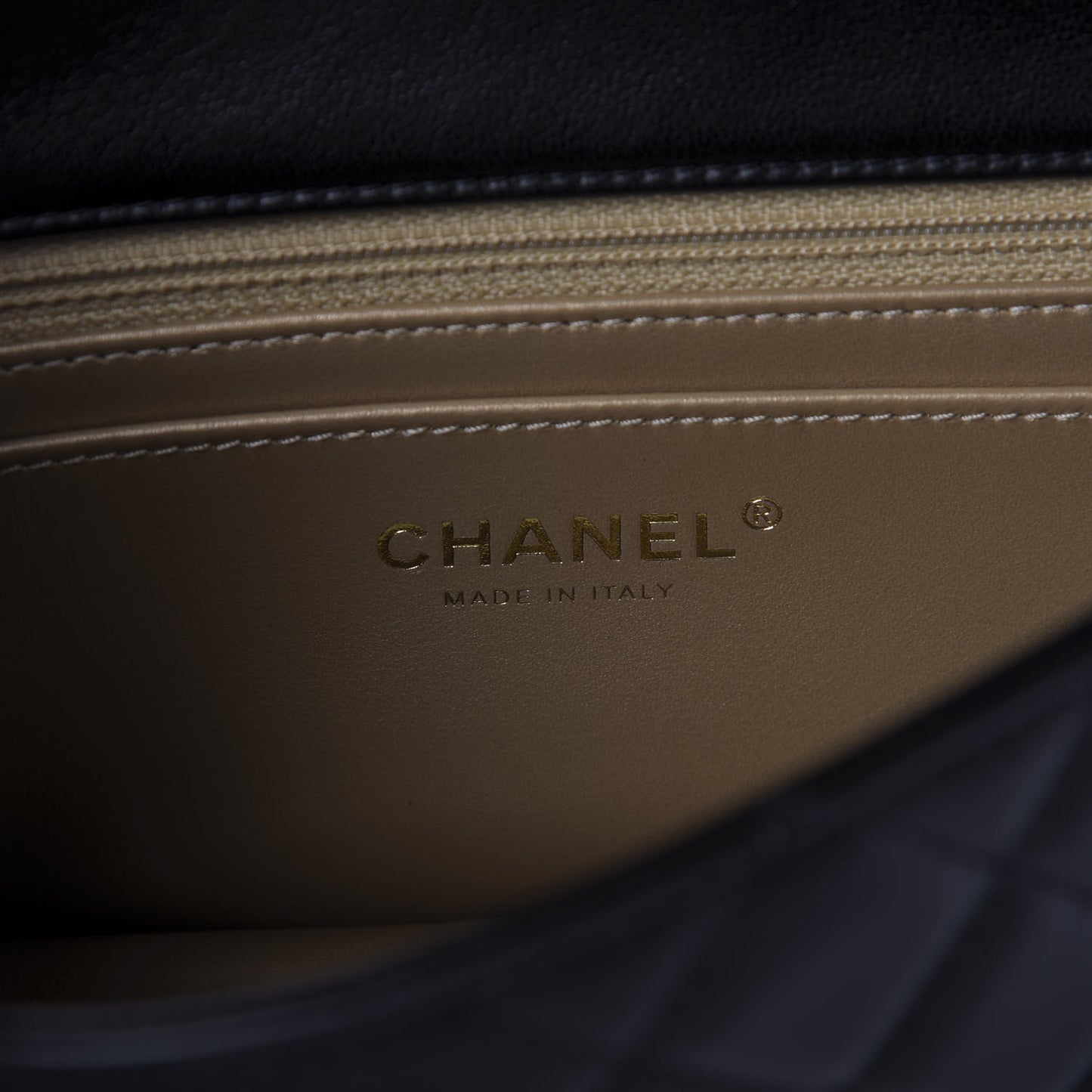 Lambskin Quilted Mini Rectangular Pearl Crush Flap Black