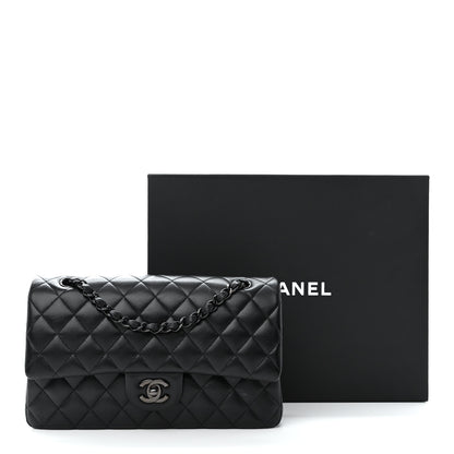 Chanel Lambskin Quilted Medium Double Flap So Black 15 of 15