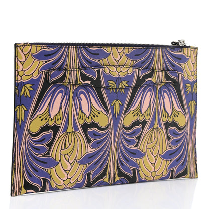 Prada Saffiano Floral Print Flat Pouch 3 of 6