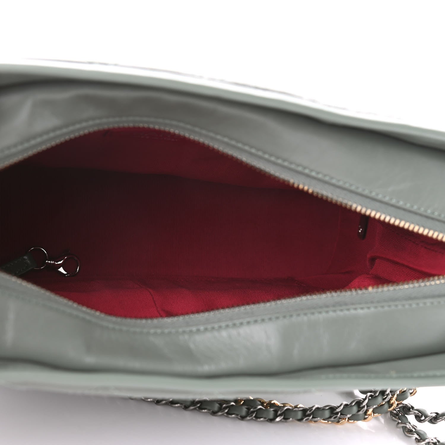 Chanel Aged Calfskin Quilted Medium Gabrielle Hobo Green 4 of 8