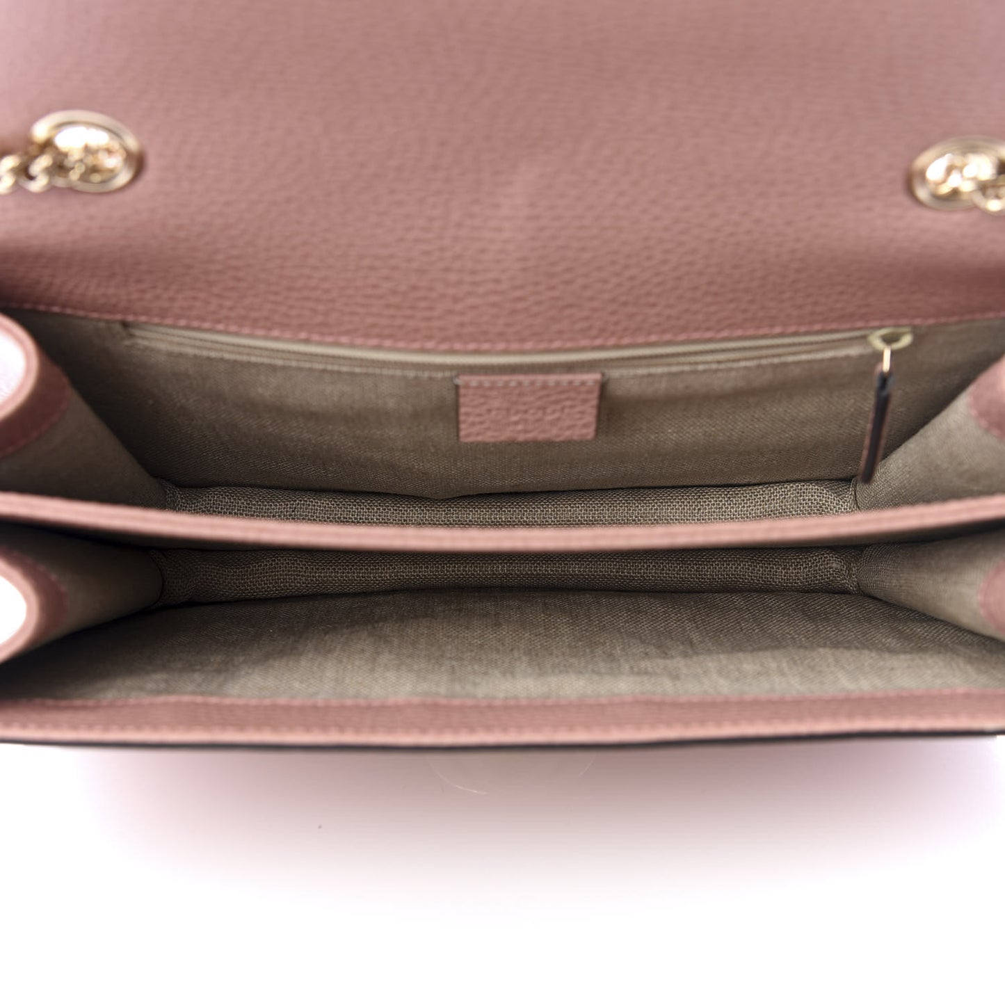 Dollar Calfskin Interlocking G Shoulder Bag Soft Pink