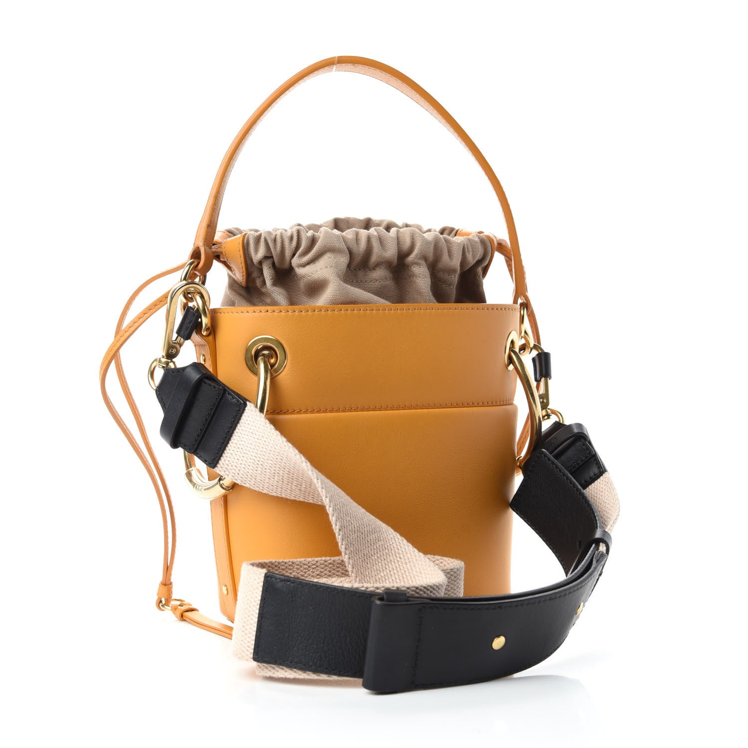 Chloe Smooth Calfskin Mini Roy Bucket Bag Burning Camel 4 of 11