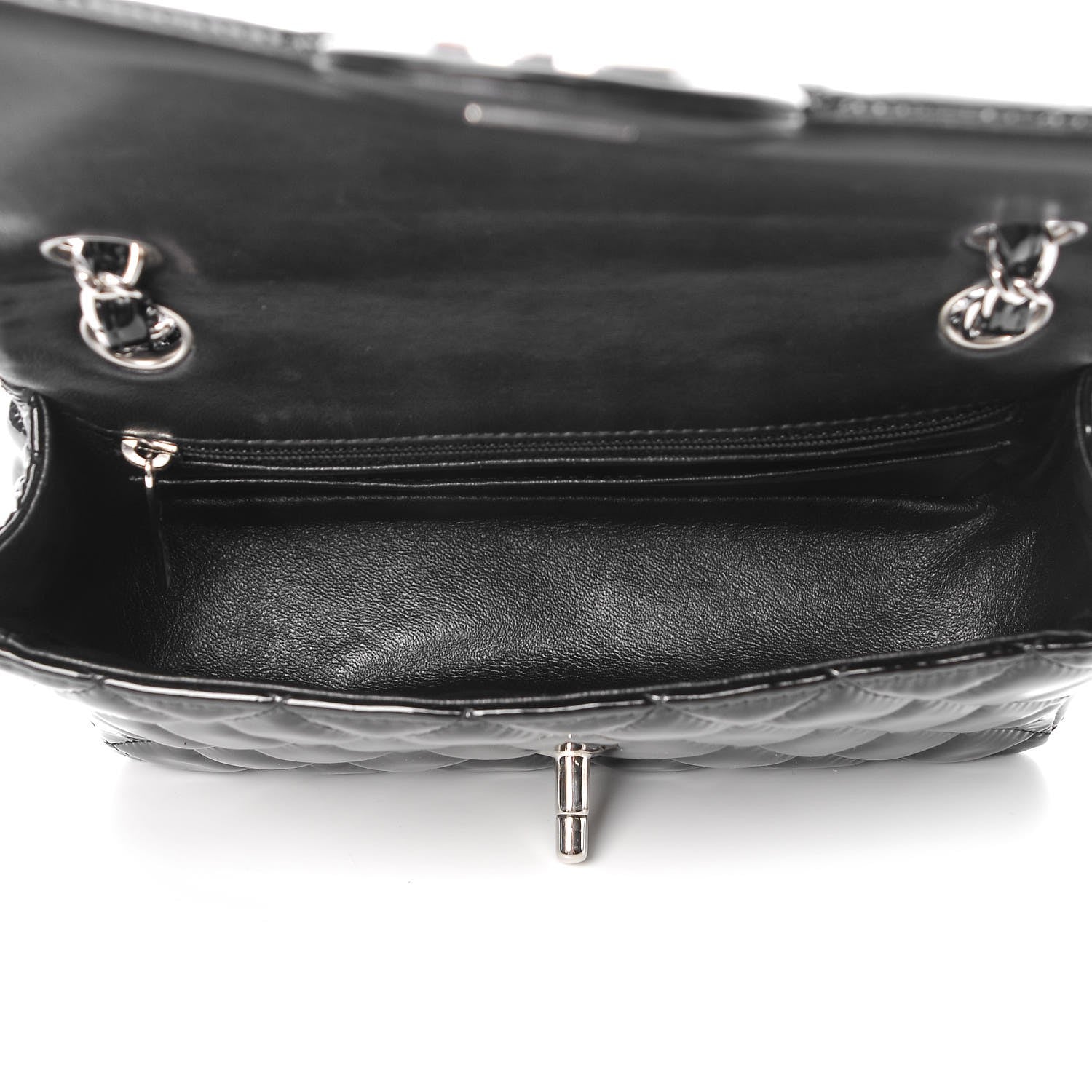 Chanel Patent Calfskin Quilted Mini Rectangular Flap Black 5 of 8