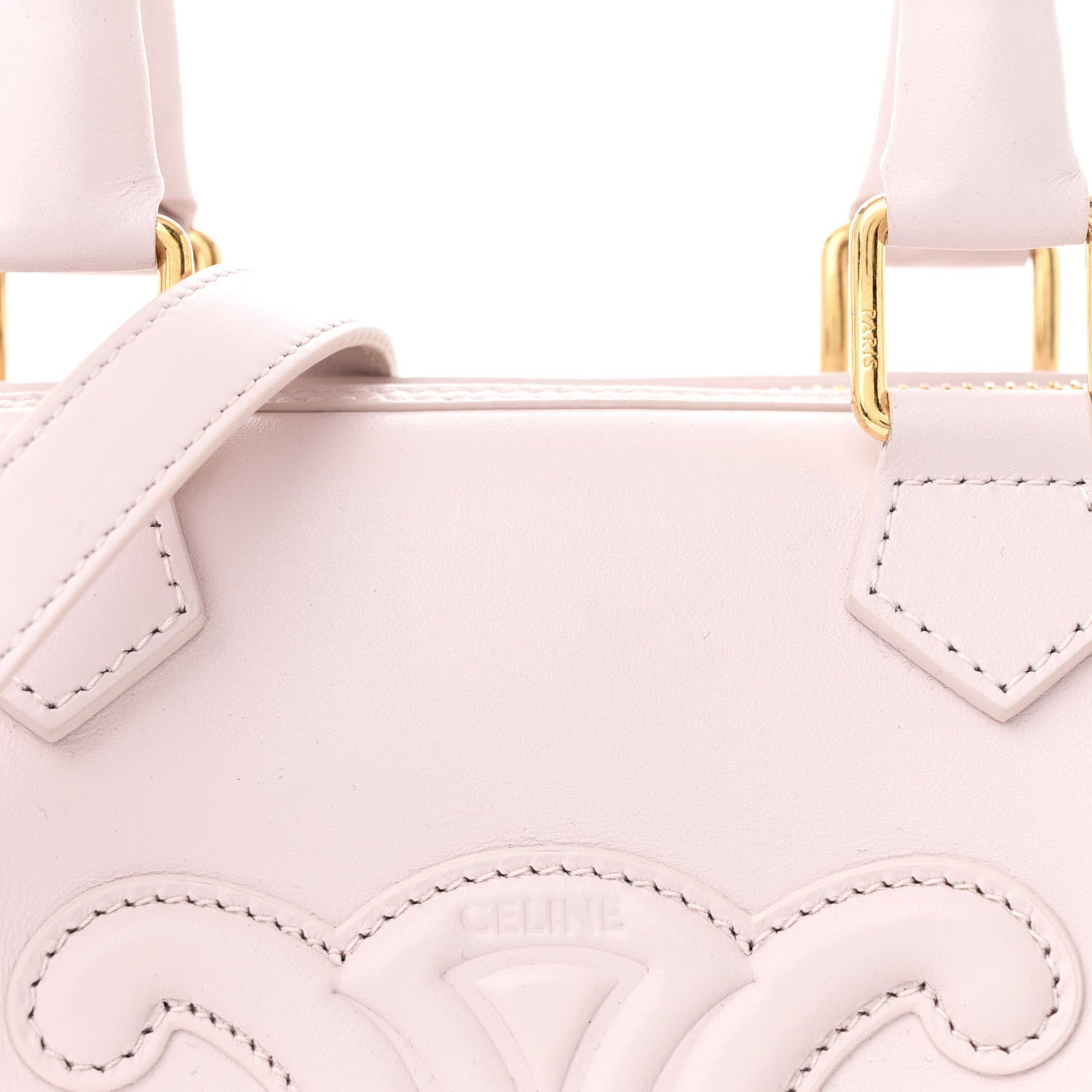 Celine Smooth Calfskin Triomphe Small Boston Bag Poudre 9 of 12
