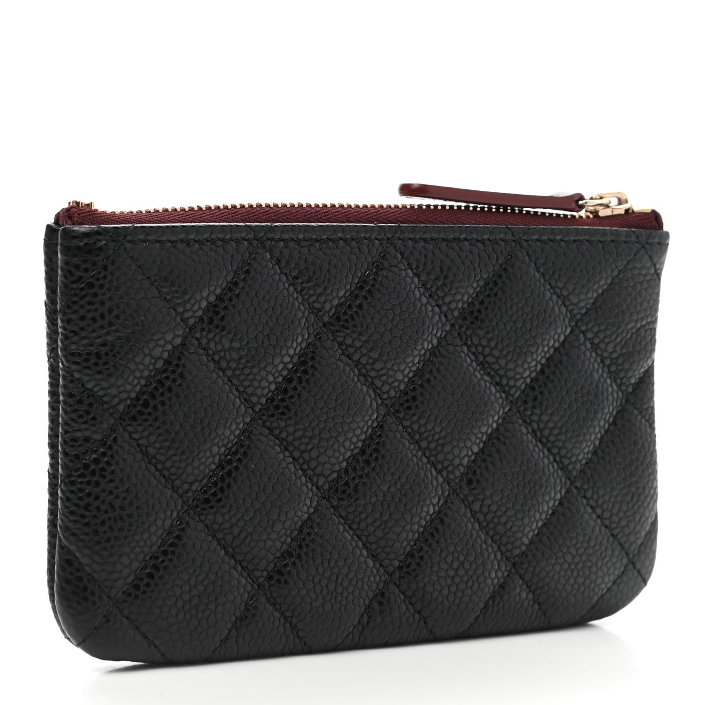 Caviar Quilted Small Cosmetic Case Black