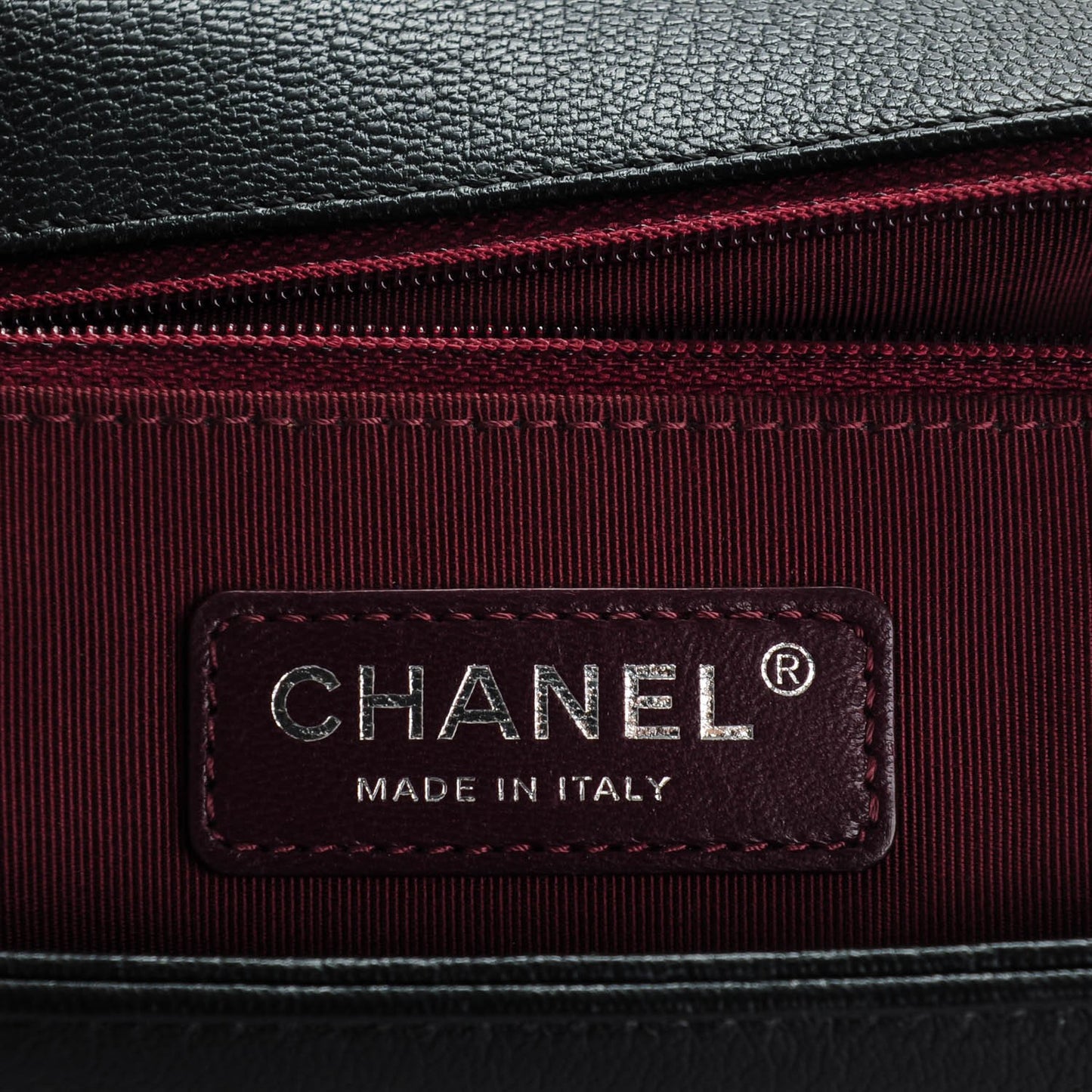 Goatskin Quilted Patent New Medium Duo Boy Flap Black