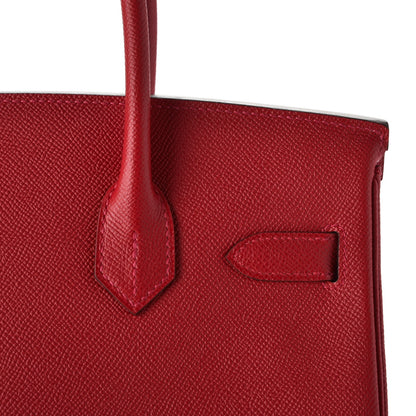 Hermes Epsom Birkin 30 Rouge Casaque 11 of 37