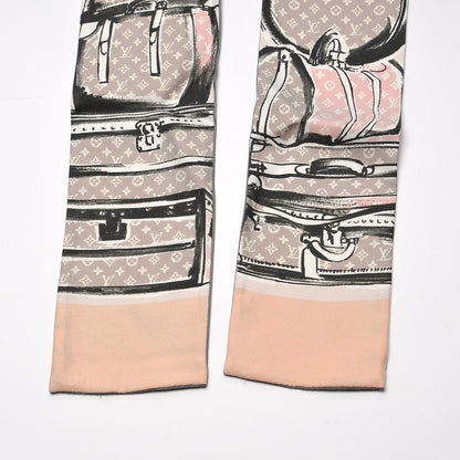 Louis Vuitton Silk Monogram Trunks Bandeau Rose Poudre 3 of 4