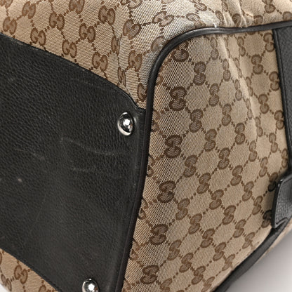 Gucci Monogram Dollar Calfskin Large Boston Duffle Bag Beige Ebony Testa di Moro Marrone Scuro 11 of 16