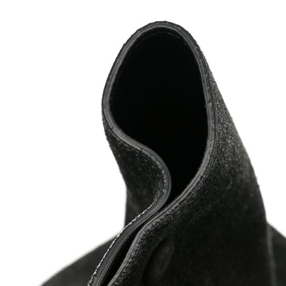 Celine Crocodile Embossed Calfskin Suede Medium Trapeze Black 15 of 15