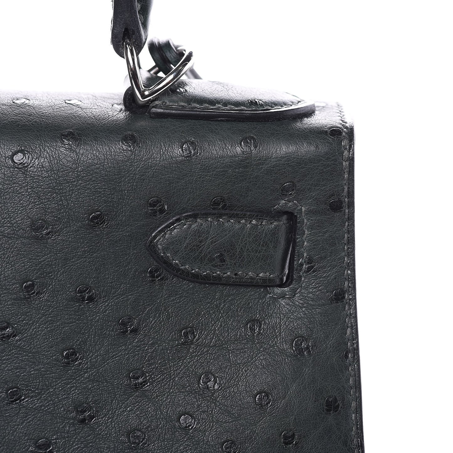Ostrich Kelly Sellier 28 Vert Titien