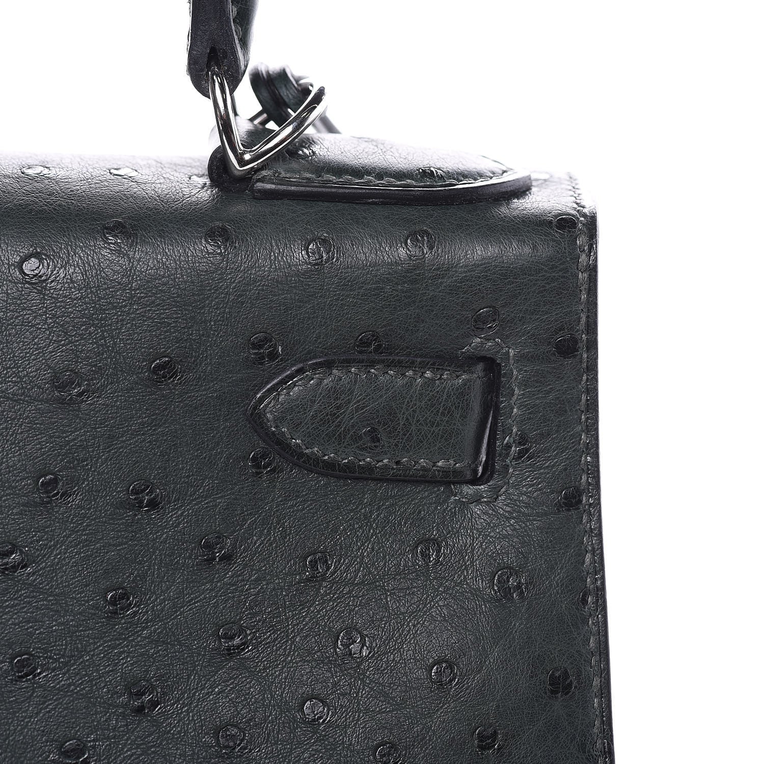 Hermes Ostrich Kelly Sellier 28 Vert Titien 22 of 33