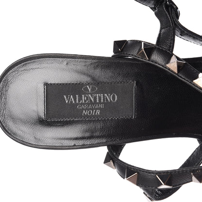 Valentino Garavani Nappa Rockstud Ankle Strap Low Heel Pumps 39 Black 6 of 13