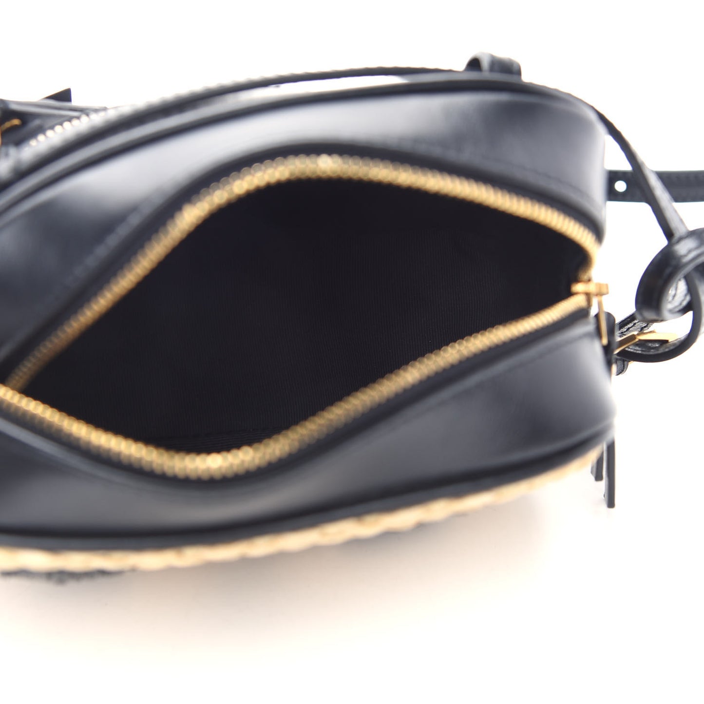 Raffia Canvas Monogram Lou Heart Belt Bag Beige Black