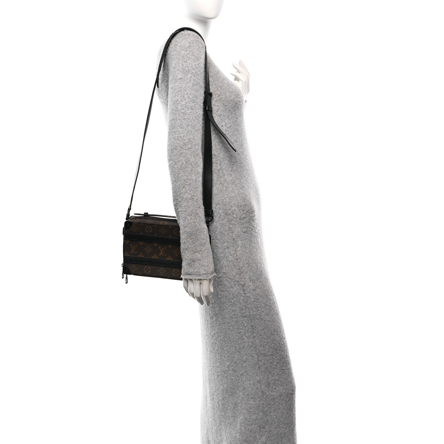 Monogram Macassar Handle Soft Trunk Black