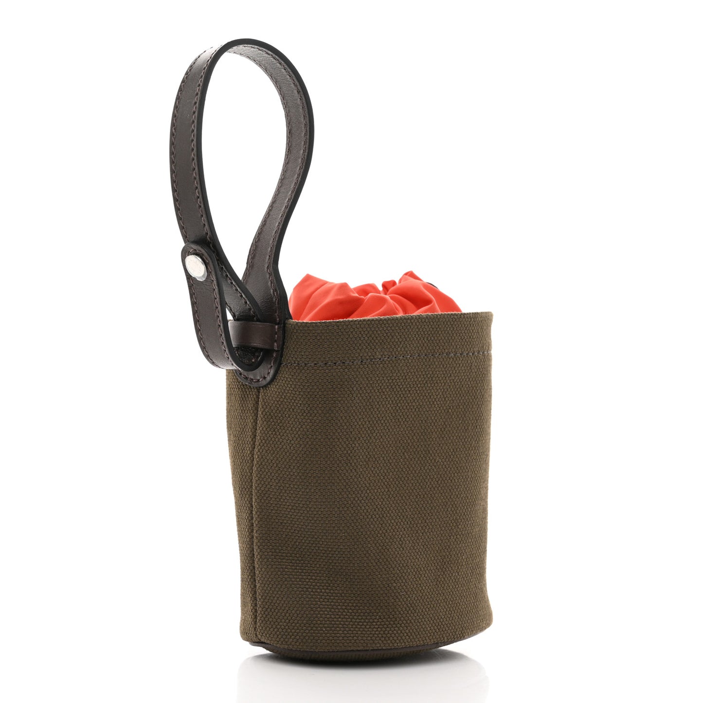 Coated Canvas On-the-Go Dog Pouch Kaki Feu