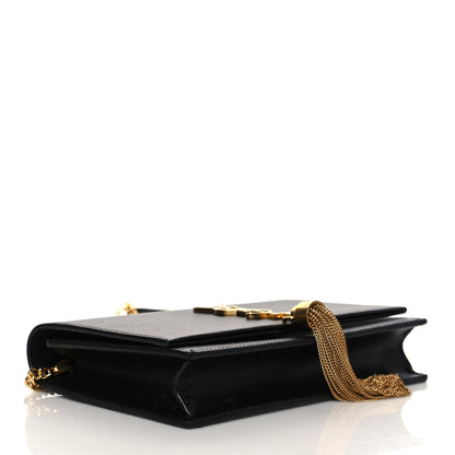 Saint Laurent Grain De Poudre Classic Monogram Kate Tassel Chain Wallet Black 4 of 10