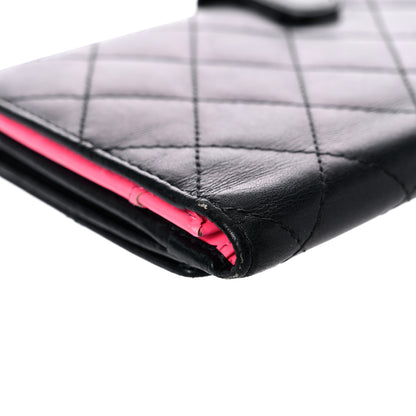 Chanel Calfskin Quilted Cambon Long Double Wallet Black 16 of 29