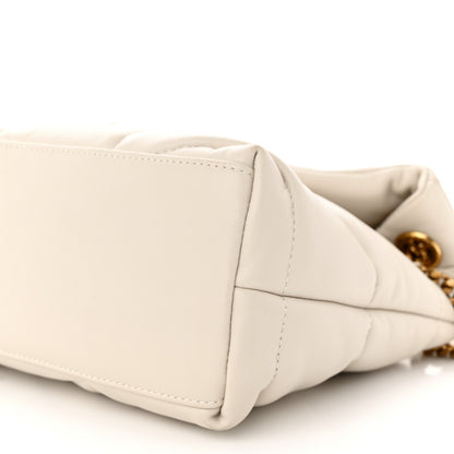 Saint Laurent Lambskin Quilted Small Loulou Puffer Monogram Chain Satchel Crema Soft 10 of 17