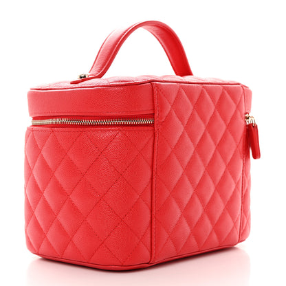 Chanel Caviar Quilted Large Vanity Pouch Red 3 of 11